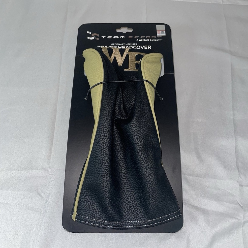 Wake Forest Demon Deacons Team Effort Driver Golf Club Headcover Black Gold New